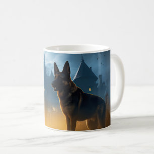 Deutscher Schäferhund Halloween Gruselig Kaffeetasse
