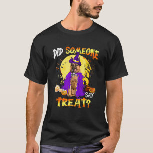 Deutscher Schäferhund Halloween Hat jemand Trea ge T-Shirt