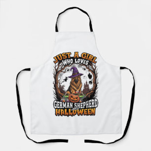 Deutscher Schäferhund Halloween Hund Hexenhut Kürb Schürze