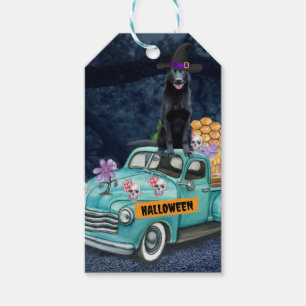 Deutscher Schäferhund Halloween-LKW Gruselige Nach Geschenkanhänger