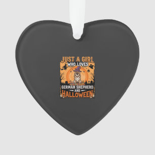 Deutscher Schäferhund Halloween Mädchen Hexe Hund Ornament
