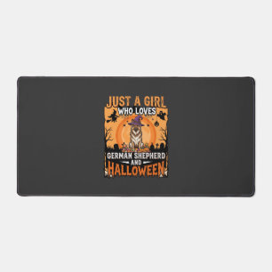 Deutscher Schäferhund Halloween Mädchen Hexe Hund Schreibtischunterlage