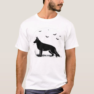 Deutscher Schäferhund � Halloween-Mond Silhouette  T-Shirt