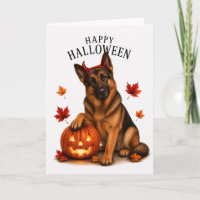 Deutscher Schäferhund Halloween Teufelshund