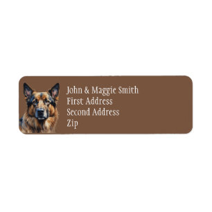 Deutscher Schäferhund-Haustier-Name-Label