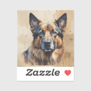 Deutscher Schäferhund Haustier Tier Aufkleber