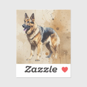 Deutscher Schäferhund Haustier Tier Aufkleber