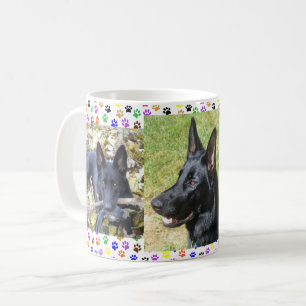 Deutscher Schäferhund, Herbst, 3 Bilder & Pfotenab Kaffeetasse