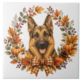 Deutscher Schäferhund Herbst Fliese