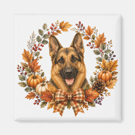 Deutscher Schäferhund Herbst Magnet
