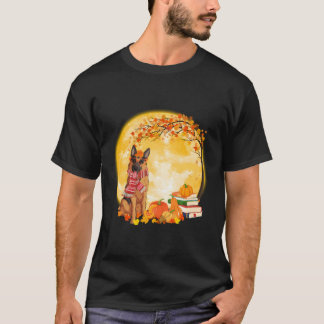 Deutscher Schäferhund Herbst Pumpkin Truck Mappe T T-Shirt