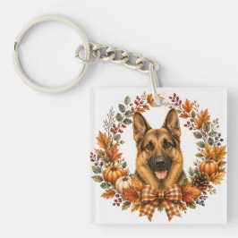Deutscher Schäferhund Herbst Schlüsselanhänger