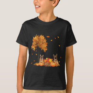 Deutscher Schäferhund Herbstlaub Herbst Hund Ernte T-Shirt