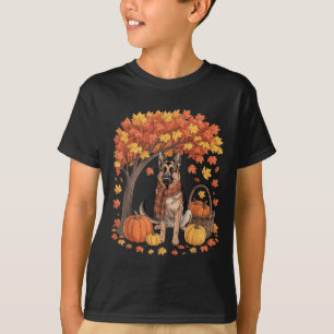 Deutscher Schäferhund Herbstschal Kürbis Herbst Eh T-Shirt