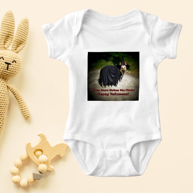 Deutscher Schäferhund Hexenhund Baby Strampler (German Shepherd Witch Dog Baby Bodysuit)