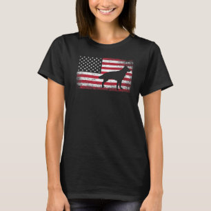 Deutscher Schäferhund Hund 4. Juli Amerikanische T-Shirt