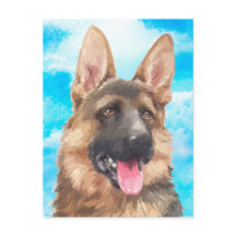 Deutscher Schäferhund Hund Alsatian GSD Pet Waterc