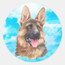 Deutscher Schäferhund Hund Alsatian GSD Pet Waterc