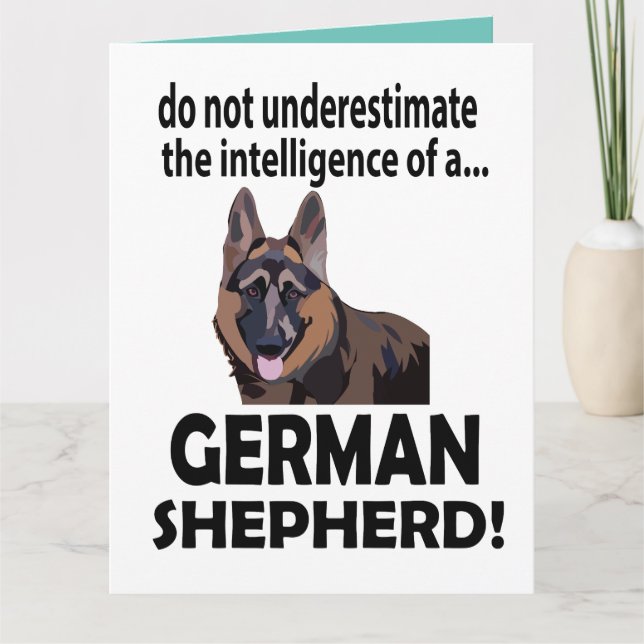 Deutscher Schäferhund Hund Geburtstag Karte (Vorderseite)