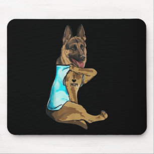 Deutscher Schäferhund Hund Tattoo I Liebe Mama Müt Mousepad