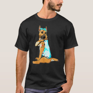 Deutscher Schäferhund Hund Tattoo I Liebe Mama Mut T-Shirt