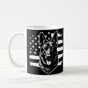 Deutscher Schäferhund Hund USA Flag 4. Juli Kaffeetasse