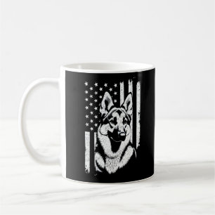 Deutscher Schäferhund Hund USA Flag 4. Juli Kaffeetasse