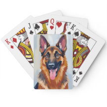 Deutscher Schäferhund | Hund Wasserfarbe Haustier