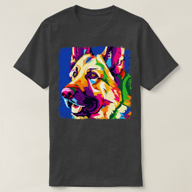 Deutscher Schäferhund Hunde Kunst Hund Lover Gesch T-Shirt (Design vorne)