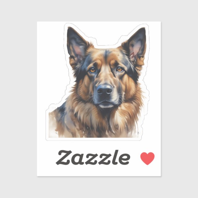 Deutscher Schäferhund Hunde Name Etikett (Blatt)