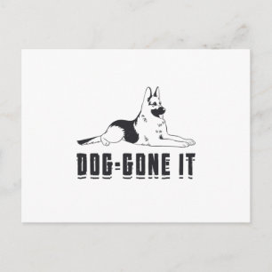 Deutscher Schäferhund-Hunde verrückt Tiere Vintage Postkarte