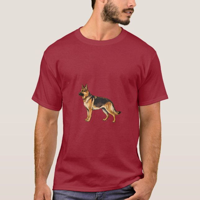 Deutscher Schäferhund & Hundefutter Doppelseitiges T-Shirt (Vorderseite)