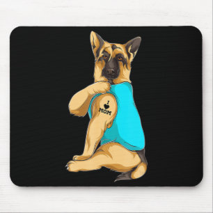 Deutscher Schäferhund I Liebe Mama Tattoo Apparel Mousepad