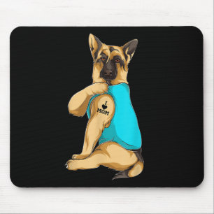 Deutscher Schäferhund I Liebe Mama Tattoo Apparel  Mousepad