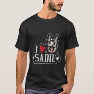 Deutscher Schäferhund Ich liebe Sadie Hund T-Shirt