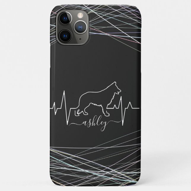 Deutscher Schäferhund ist Cooler Herzschlag Case-Mate iPhone Hülle (Rückseite)