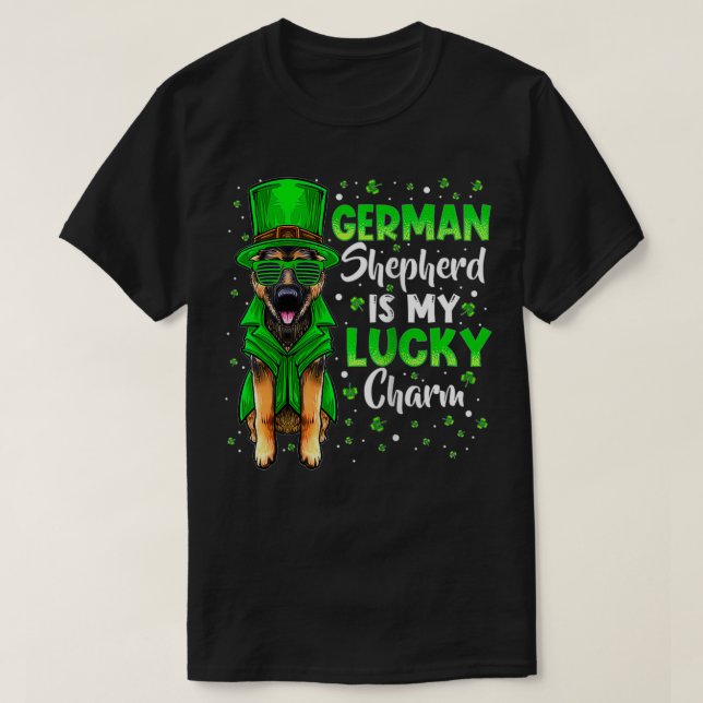 Deutscher Schäferhund ist mein Glücksbringer St Pa T-Shirt (Design vorne)