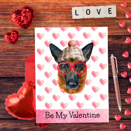 Deutscher Schäferhund ist mein Valentinhund Valent Feiertagspostkarte