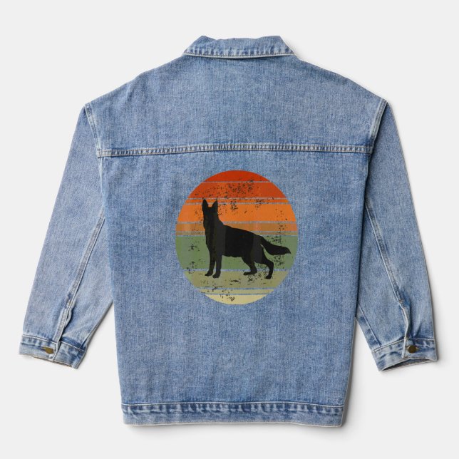 Deutscher Schäferhund Jeansjacke (Rückseite)