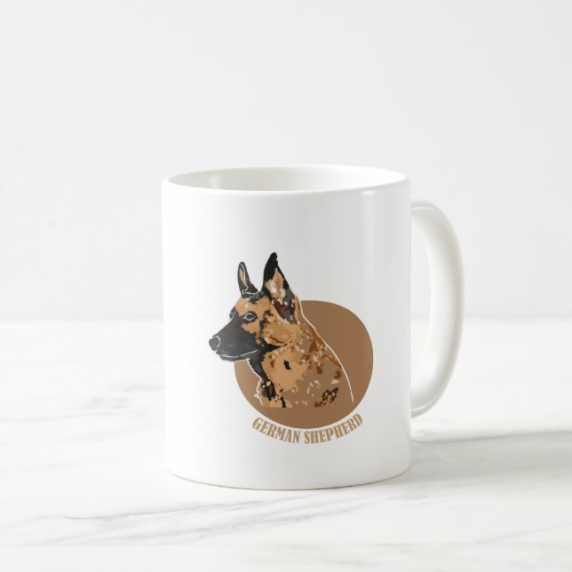 Deutscher Schäferhund Kaffeetasse (VorderseiteRechts)