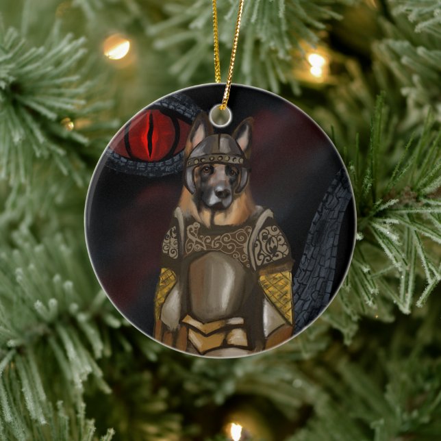 Deutscher Schäferhund Keramik Ornament (Baum)