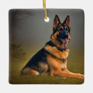 Deutscher Schäferhund Keramikornament