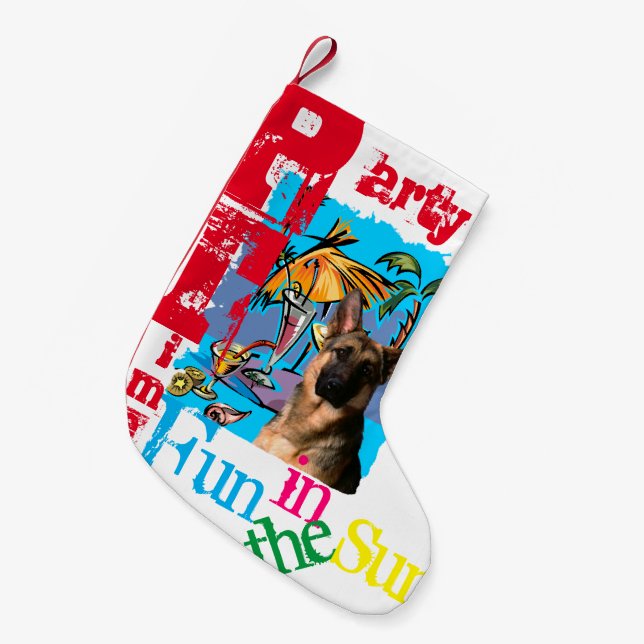 Deutscher Schäferhund Kleiner Weihnachtsstrumpf (Vorderansicht (hängend))