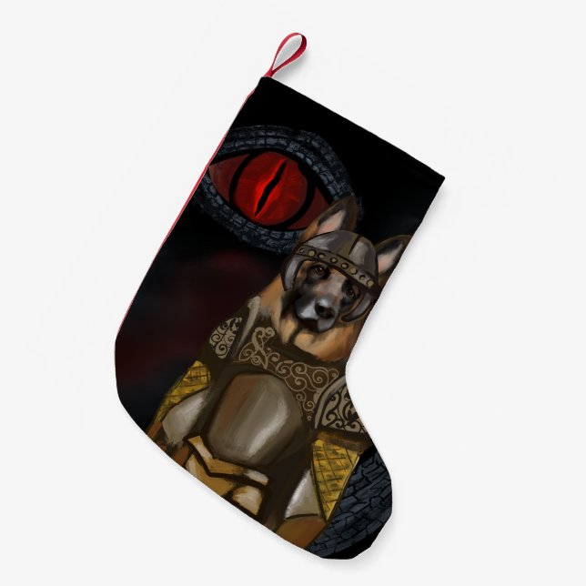 Deutscher Schäferhund Kleiner Weihnachtsstrumpf (Vorderansicht (hängend))