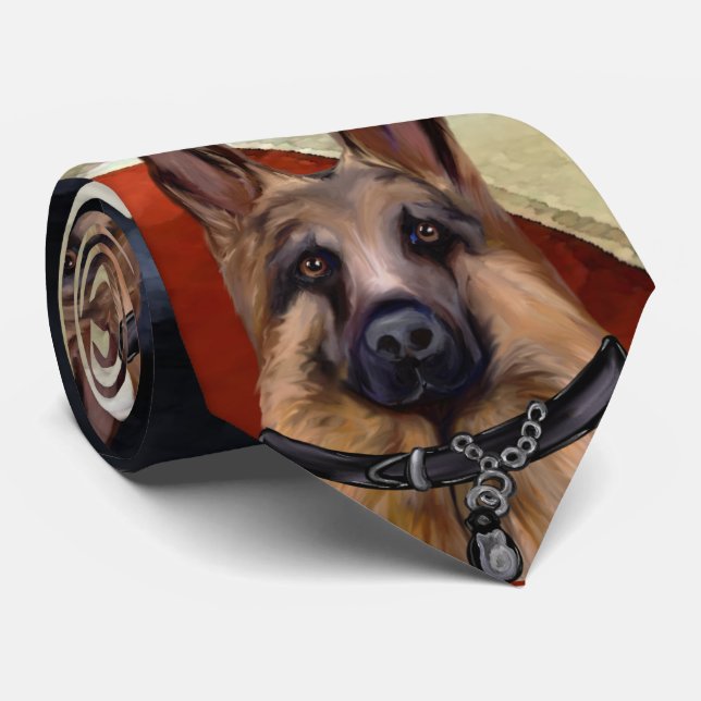 DEUTSCHER SCHÄFERHUND KRAWATTE (Gerollt)