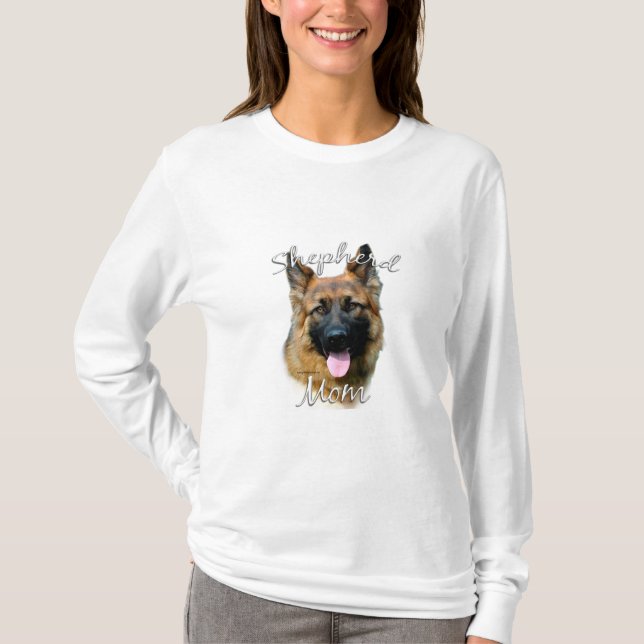 Deutscher Schäferhund (Langhaar) Mama 2 T-Shirt (Vorderseite)