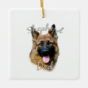 Deutscher Schäferhund (Langhaar) Vater 2 Keramikornament