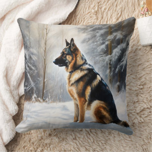 Deutscher Schäferhund Lass es schneien Weihnachten Kissen