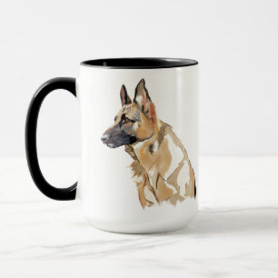 Deutscher Schäferhund Latte Tasse – Hundemama Kaff