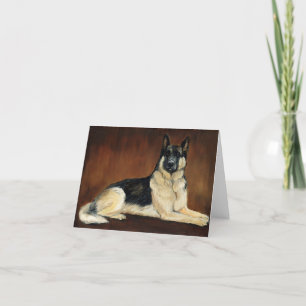 Deutscher Schäferhund Lay Hund Art Note Card Karte